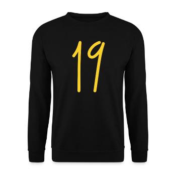 19 - Unisex Sweatshirt - black - Front - Alina (178cm) & Michal (187cm)