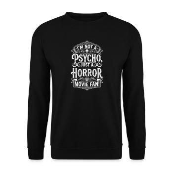 Je ne suis pas un fanatique de films d’horreur - Sweat-shirt Unisexe - noir - Devant - Alina (178cm) & Michal (187cm)