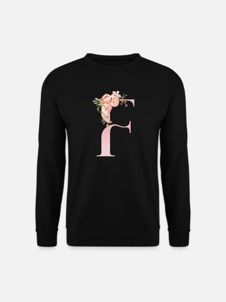 Romantic pastel floral F - Unisex Sweatshirt - black