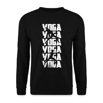 Yoga - Unisex Pullover - Schwarz - Vorne - Alina (178cm) & Michal (187cm)