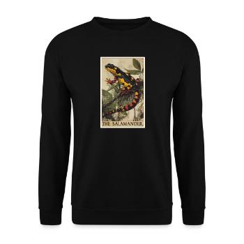 Fire Salamander Salamander - Unisex Sweatshirt - black - Front - Alina (178cm) & Michal (187cm)