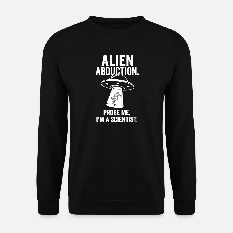 Alien Entführung – Wissenschaftler - Unisex Pullover - Schwarz