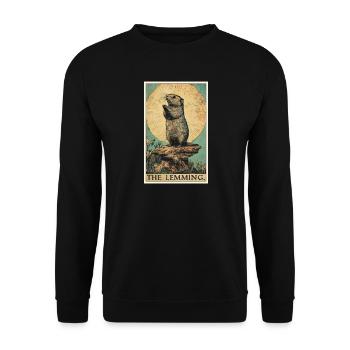 Lemmings Lemming - Unisex Sweatshirt - black - Front - Alina (178cm) & Michal (187cm)