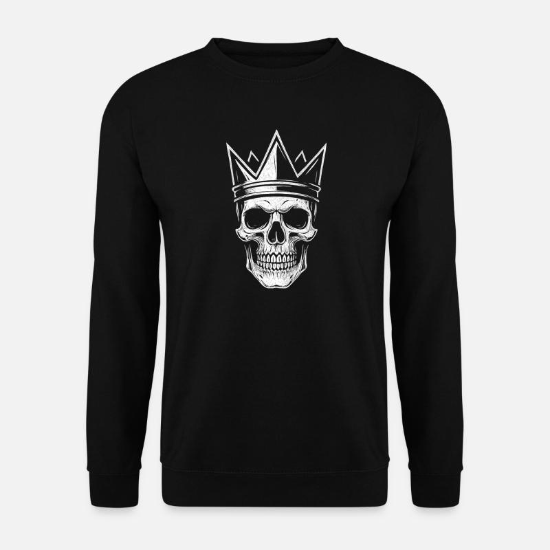 Skull with Crown – Gothic Vibes - Unisex Sweatshirt - black