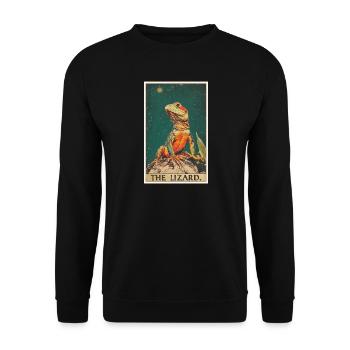 Lizards Lizard - Unisex Sweatshirt - black - Front - Alina (178cm) & Michal (187cm)