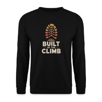 Construit par l’ascension : Randonnée & Montagnes Rétro Design - Sweat-shirt Unisexe - noir - Devant - Alina (178cm) & Michal (187cm)