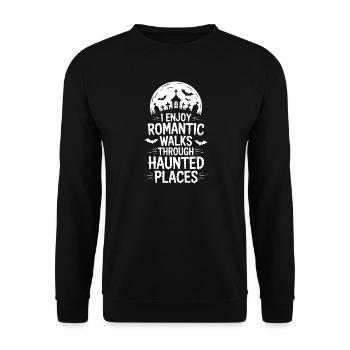 Horror Sayings Romantic Funny Horror Gift - Unisex Sweatshirt - black - Front - Alina (178cm) & Michal (187cm)