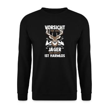 Chasse Chasse Chasseurs Chasseurs - Sweat-shirt Unisexe - noir - Devant - Alina (178cm) & Michal (187cm)