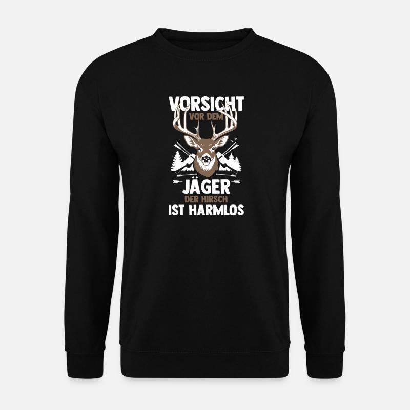 Jagd Jagen Waidmann Jäger - Unisex Pullover - Schwarz