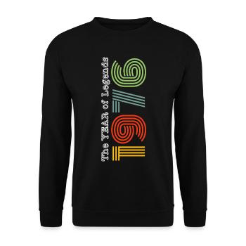 Vintage 1976 - Unisex Pullover - Schwarz - Vorne - Alina (178cm) & Michal (187cm)