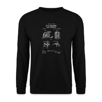 Vintage Beer Apparatus Blueprint - Unisex Sweatshirt - black - Front - Alina (178cm) & Michal (187cm)