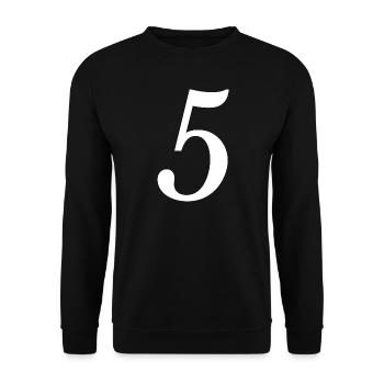 5. JUBILÄUM. 5 JAHRE. 5. JUBILÄUM - Unisex Pullover - Schwarz - Vorne - Alina (178cm) & Michal (187cm)