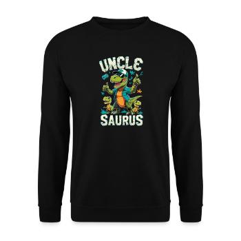 Oncle T-Rex - Sweat-shirt Unisexe - noir - Devant - Alina (178cm) & Michal (187cm)