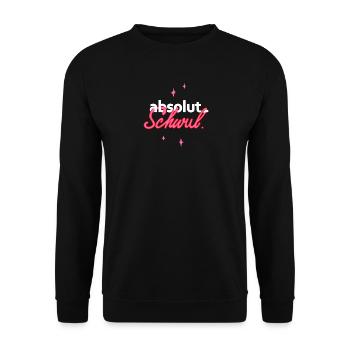 absolut schwul - pride shirt - Unisex Pullover - Schwarz - Vorne - Alina (178cm) & Michal (187cm)