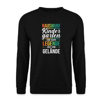 Eine Legende Geht vom Gelände - Unisex Pullover - Schwarz - Vorne - Alina (178cm) & Michal (187cm)