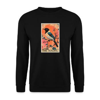 Magpies Magpie - Unisex Sweatshirt - black - Front - Alina (178cm) & Michal (187cm)