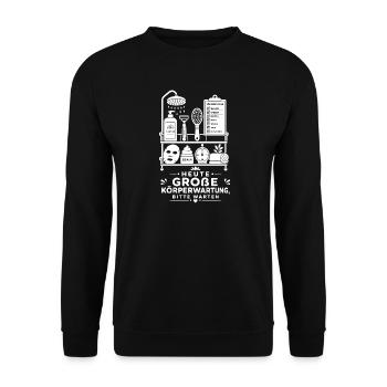 Luxusdusche als Wochenritual - Unisex Pullover - Schwarz - Vorne - Alina (178cm) & Michal (187cm)