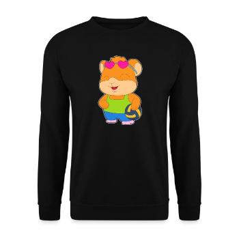 Joueur de volley-ball hamster Sport de volley-ball - Sweat-shirt Unisexe - noir - Devant - Alina (178cm) & Michal (187cm)