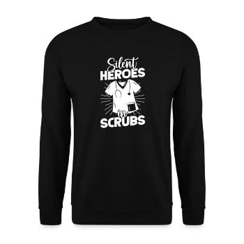 Anesthesiologist Heroes In Scrub Specialist - Unisex Sweatshirt - black - Front - Alina (178cm) & Michal (187cm)