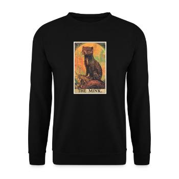 Nerze Nerz - Unisex Pullover - Schwarz - Vorne - Alina (178cm) & Michal (187cm)