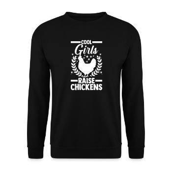 Élevage de coqs, volaille, poulet - Sweat-shirt Unisexe - noir - Devant - Alina (178cm) & Michal (187cm)