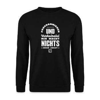Programmierer Nichts Angst - Unisex Pullover - Schwarz - Vorne - Alina (178cm) & Michal (187cm)