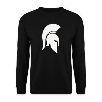Sparta Helm - Unisex Pullover - Schwarz - Vorne - Alina (178cm) & Michal (187cm)