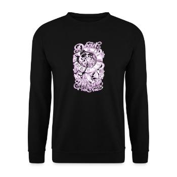 Pink Death Watch - Unisex Pullover - Schwarz - Vorne - Alina (178cm) & Michal (187cm)