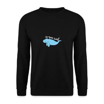 Ich liebe Dugongs Manatees mein Spirit - Unisex Pullover - Schwarz - Vorne - Alina (178cm) & Michal (187cm)
