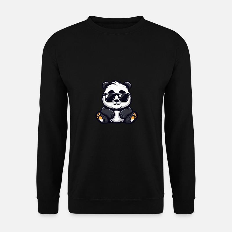 Panda Cool Tier - Unisex Pullover - Schwarz