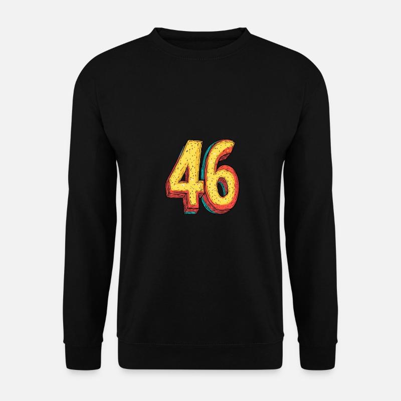 46 Zahl Comic - Unisex Pullover - Schwarz