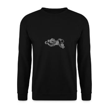 Big proud octopus - Unisex Sweatshirt - black - Front - Alina (178cm) & Michal (187cm)