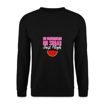 Only high sweetooth gift - Unisex Sweatshirt - black - Front - Alina (178cm) & Michal (187cm)