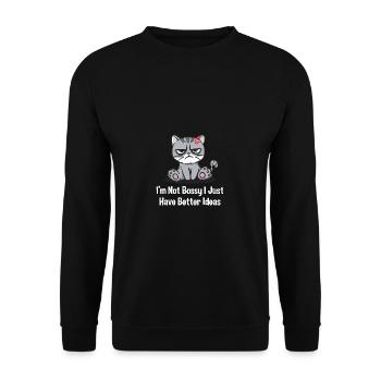 Je ne suis pas autoritaire, j’ai juste mieux - Sweat-shirt Unisexe - noir - Devant - Alina (178cm) & Michal (187cm)