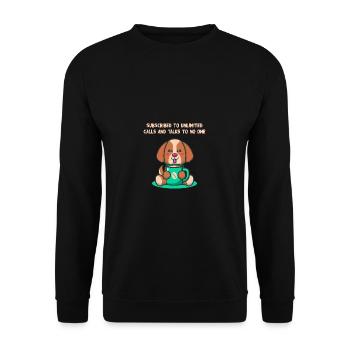S’abonne et ne parle à personne introverti - Sweat-shirt Unisexe - noir - Devant - Alina (178cm) & Michal (187cm)