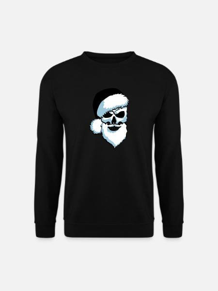 Totenschädel Weihnachtsmann - Unisex Pullover - Schwarz