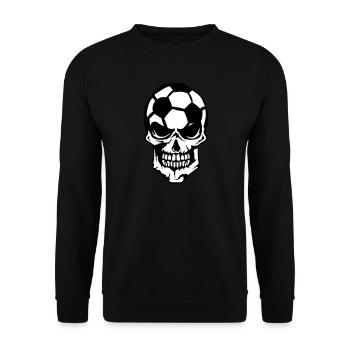 football tete de mort 2 logo sport skull - Sweat-shirt Unisexe - noir - Devant - Alina (178cm) & Michal (187cm)