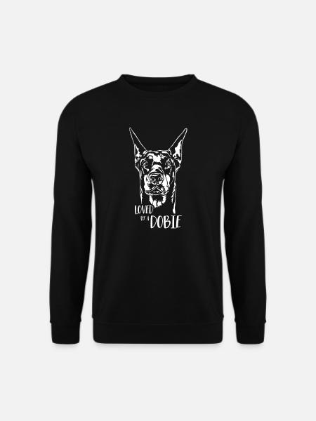 Aimé par un chien Dobie disant Doberman Wilsigns - Sweat-shirt Unisexe - noir