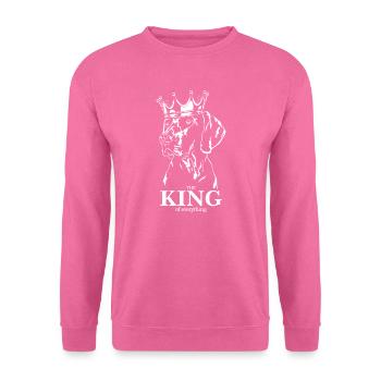 Weimaraner King Hundespruch Hunde Wilsigns - Unisex Pullover - Pink - Vorne