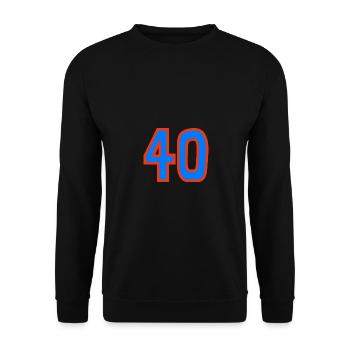 40. 40 YEARS. 40th ANNIVERSARY. 40TH ANNIVERSARY. - Unisex Sweatshirt - black - Front - Alina (178cm) & Michal (187cm)