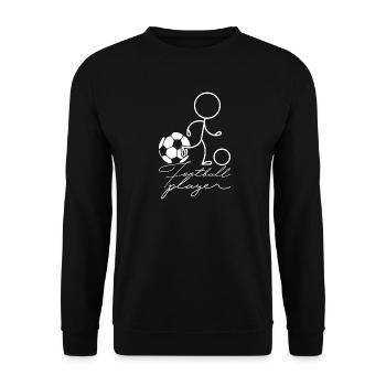 footballer - Unisex Sweatshirt - black - Front - Alina (178cm) & Michal (187cm)