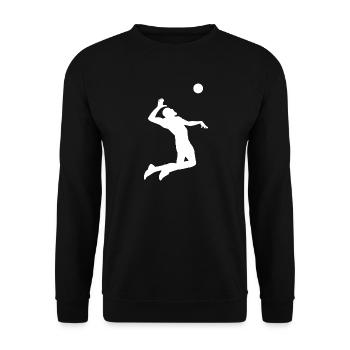 Beach volleyball player sports - Unisex Sweatshirt - black - Front - Alina (178cm) & Michal (187cm)