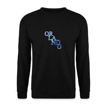 Orlando Schriftzug - Unisex Pullover - Schwarz - Vorne - Alina (178cm) & Michal (187cm)