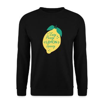 carré de citron - Sweat-shirt Unisexe - noir - Devant - Alina (178cm) & Michal (187cm)