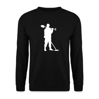 Promeneur de sonde en trainant avec le détecteur de métal - Sweat-shirt Unisexe - noir - Devant - Alina (178cm) & Michal (187cm)