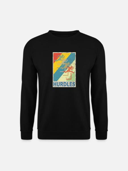 Retro Vintage Style Hürdenlauf Hürdenläufer - Unisex Pullover - Schwarz
