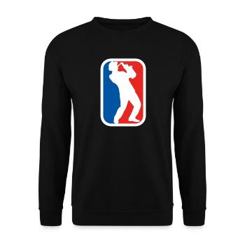 Musician saxophone - Unisex Sweatshirt - black - Front - Alina (178cm) & Michal (187cm)