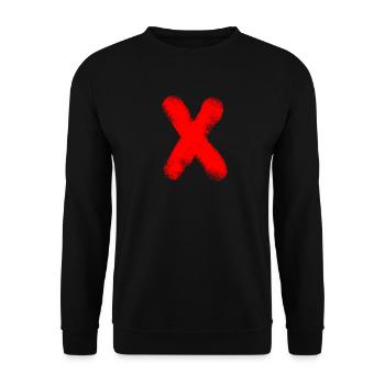 Big X Red - Unisex Sweatshirt - black - Front - Alina (178cm) & Michal (187cm)