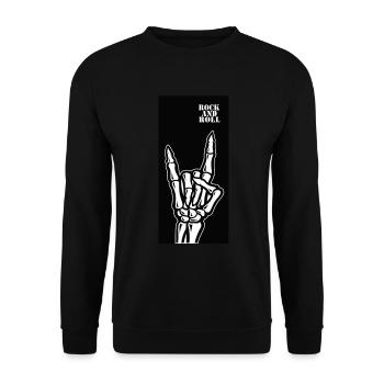 Rock and Roll - Unisex Sweatshirt - black - Front - Alina (178cm) & Michal (187cm)