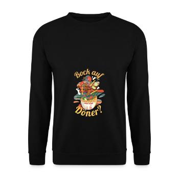 Bock on doner kebab - Unisex Sweatshirt - black - Front - Alina (178cm) & Michal (187cm)